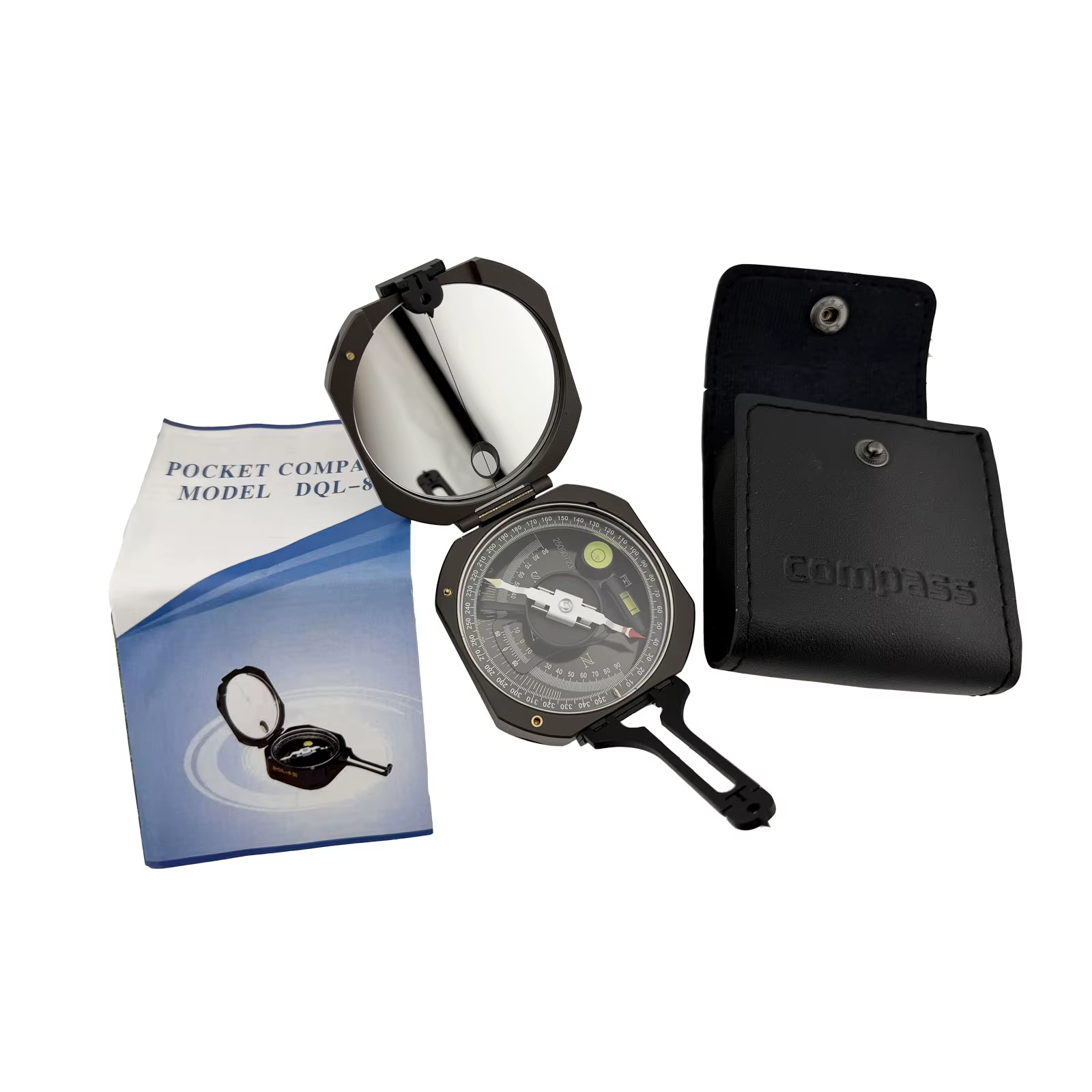 Geological Compass DQL-8 Magnet Needle Damping Aluminum Pocket Transit Surveying Instruments