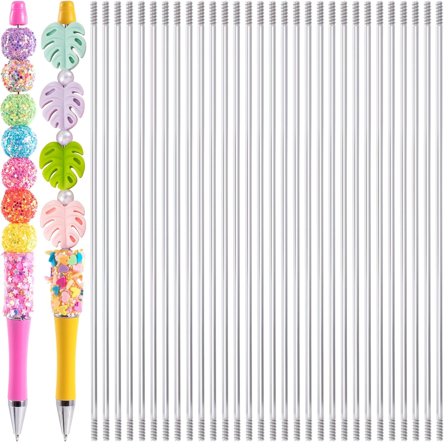 30 Rust-Resistant Stainless Steel Pen Extenders for Beadable Pens (4.6 Inch)