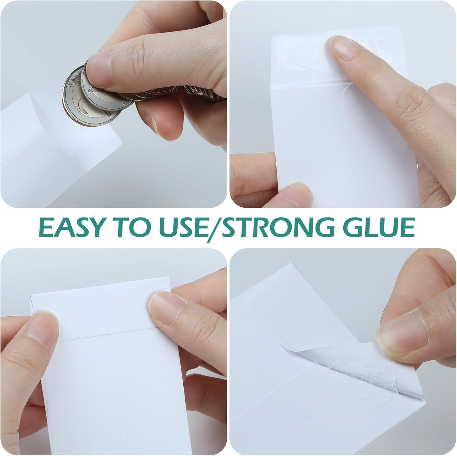 100PCS Coin Envelopes Kraft, GeeRic 2.25 x 3.5 Self-Adhesive Seed Envelopes S... - Picture 4 of 15