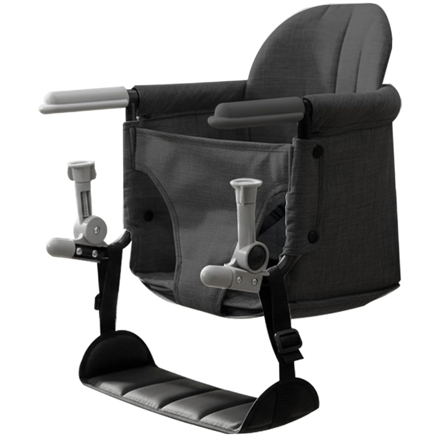 Portable Baby High Chair-Foldable Convertible Table for Travel & Home,Clamp-On High Chair Space-Saving Design with 2-Position Anti-Slip Clamp,3-Point Safety Harness Lightweight 4.3Lbs