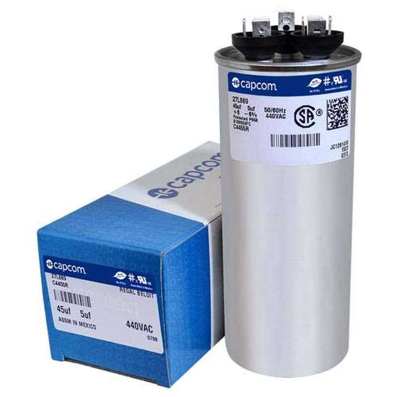 GE/Genteq 27L889 97F9851 45+5uf MFD 440V Dual Run Capacitor