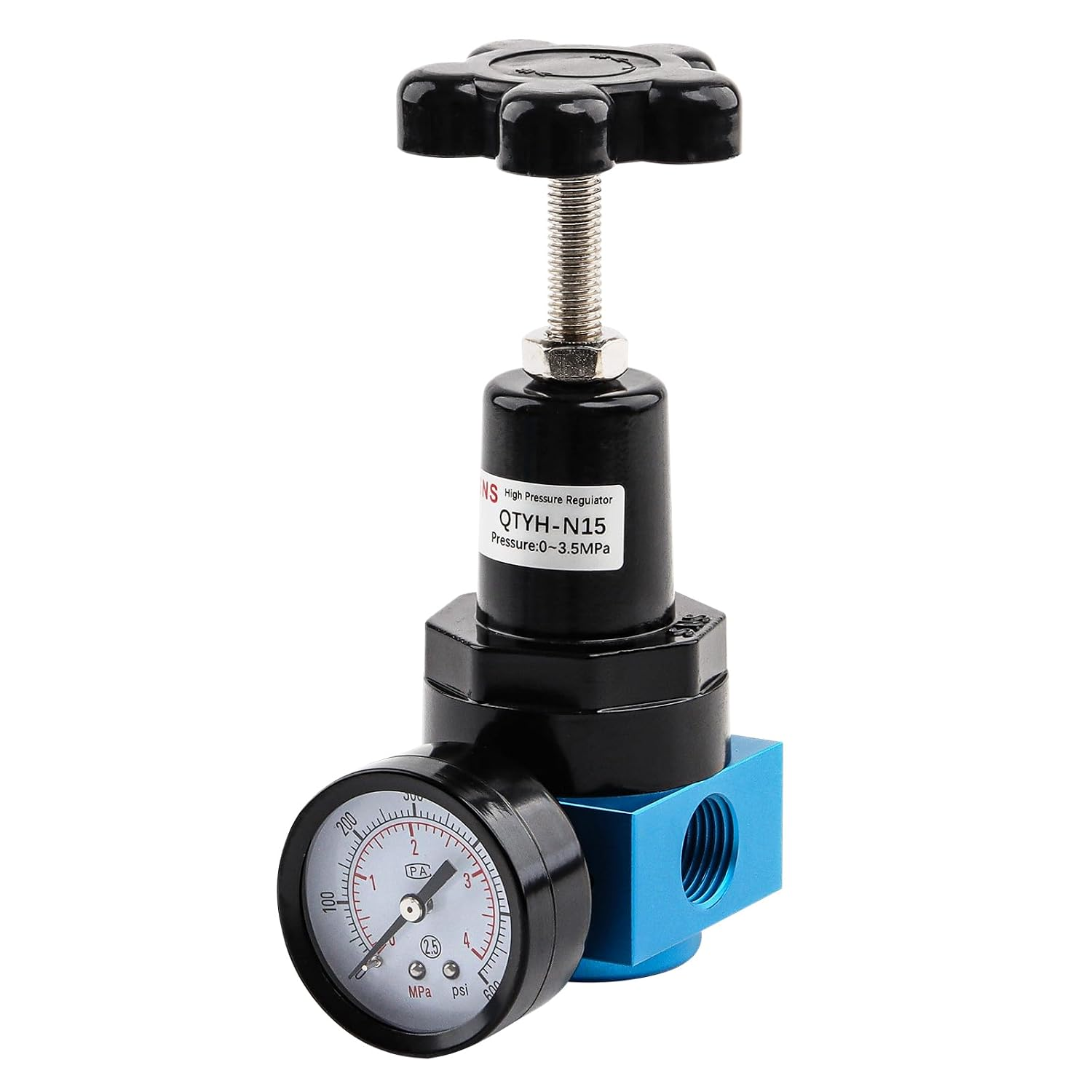 Regulador de presión de aire rosca hembra 1/2 NPT 0-500 PSI ajustable