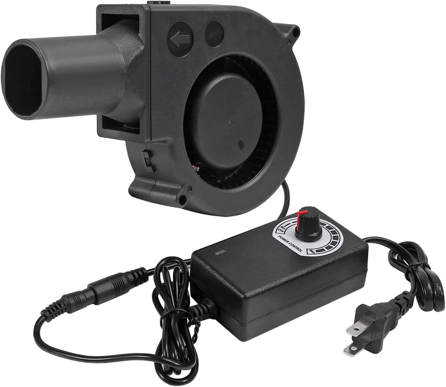 97Mm X 33Mm BBQ Fan 12V Blower with 110V/120V Variable Speed Controller Centrifugal 97Mm/3.81In Air Mover Blower for Camping Quick Charcoal Starter, Outdoor Barbecues Fire Bellow, Camping Cooking