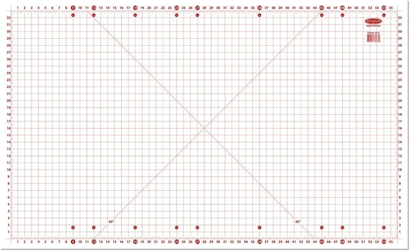 Sullivans USA Cutting Mat with Grid (38233), 59 Inch by 36 Inch, for Sullivans Home Hobby Table