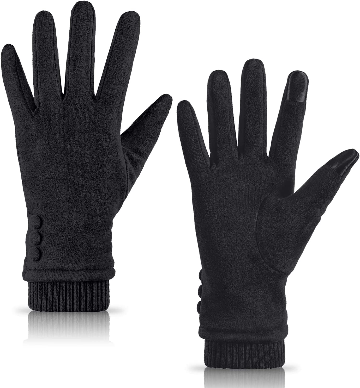 Women'S Winter Touch Screen Texting Phone Windproof Gloves - Fleece Lined, Thick Warm Gloves