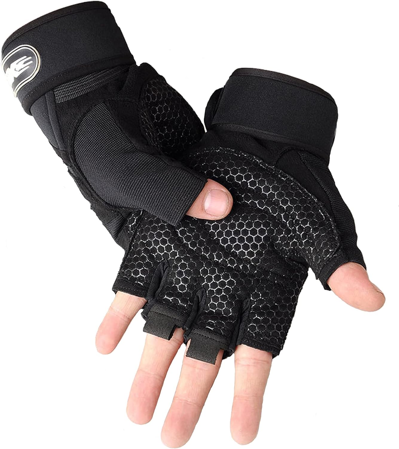 Guantes de entrenamiento, guantes de gimnasio para hombres, muñequeras para levantamiento de pesas