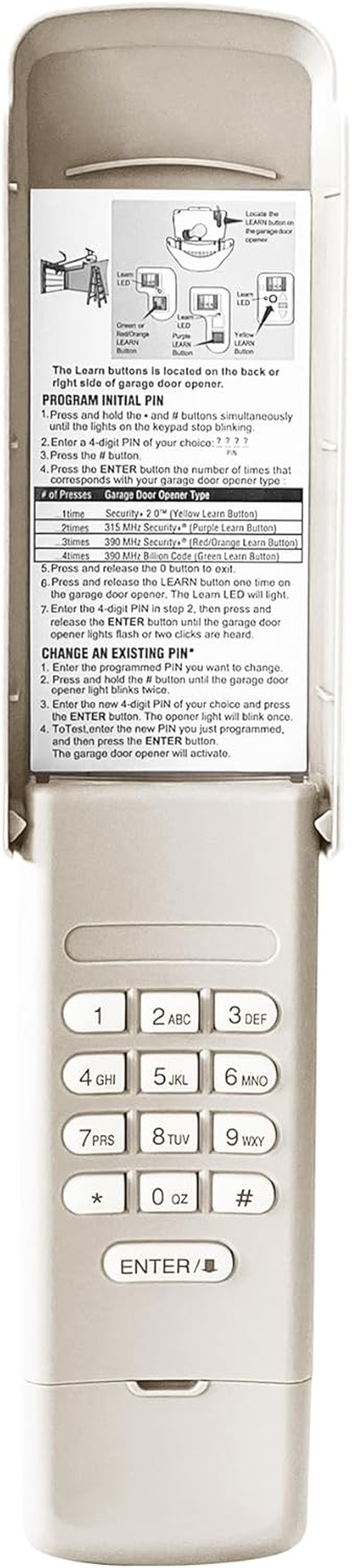 940EV-P2/940ESTD Universal Wireless Chamberlain Garage Door Opener Keypad【12-Years-Warranty】