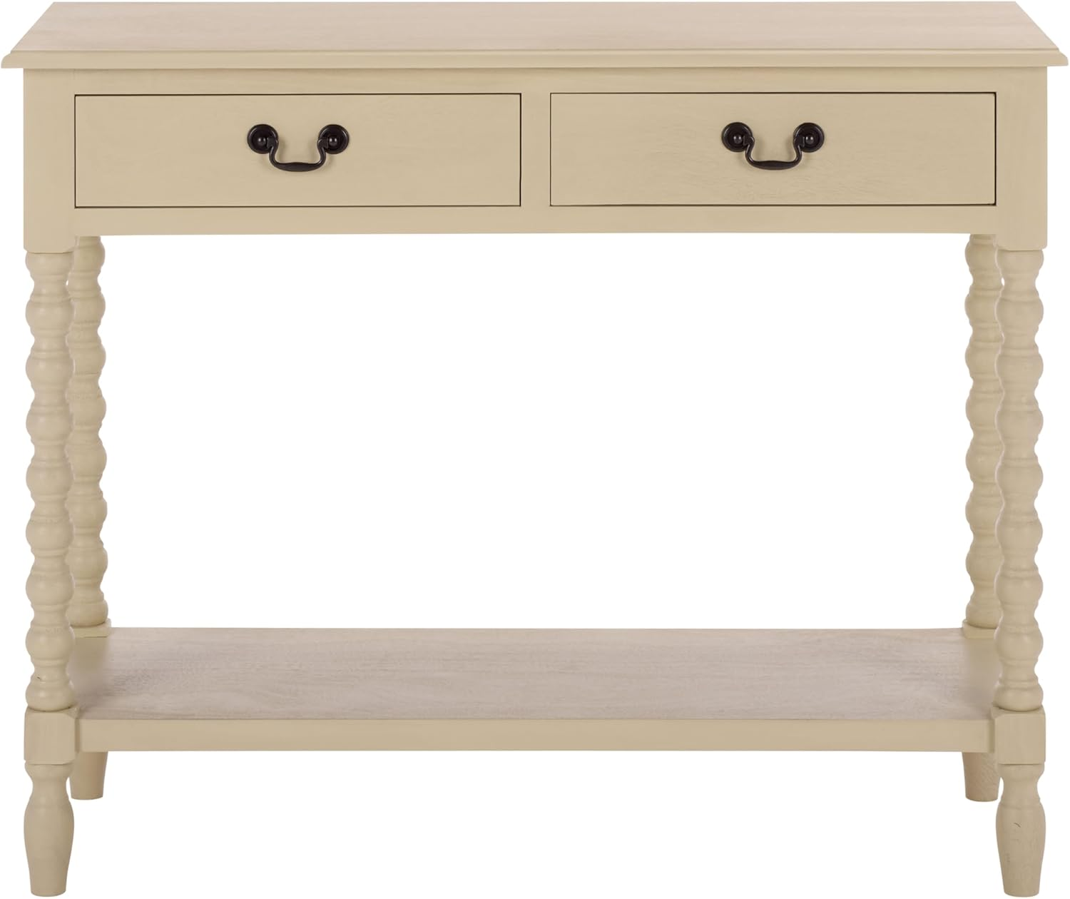 SAFAVIEH Home Collection - Athena Sand Console Table with 2 Drawers and 1 Shelf, Farmhouse Accent Entryway Table (CNS5702E)