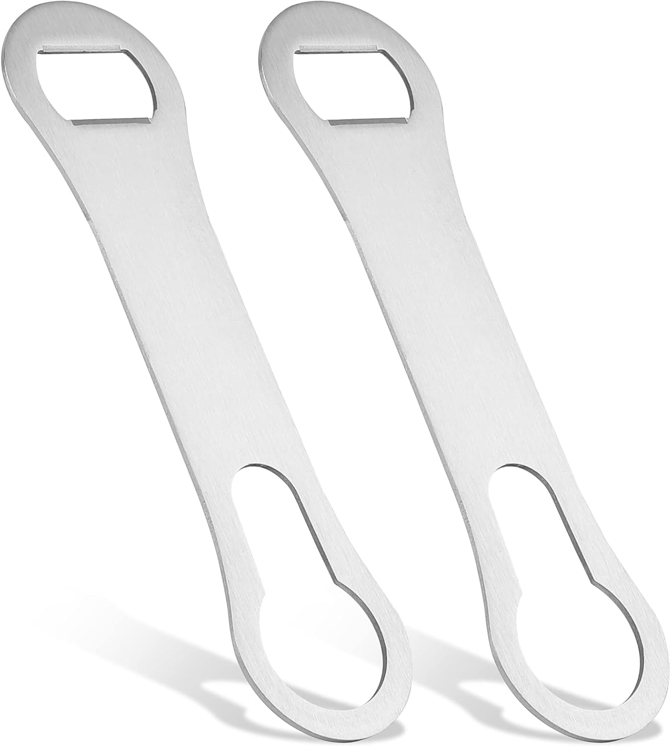 2 Pcs V Rod Bottle Opener Bartender Pour Spout Removers Double Ended Flat Metal
