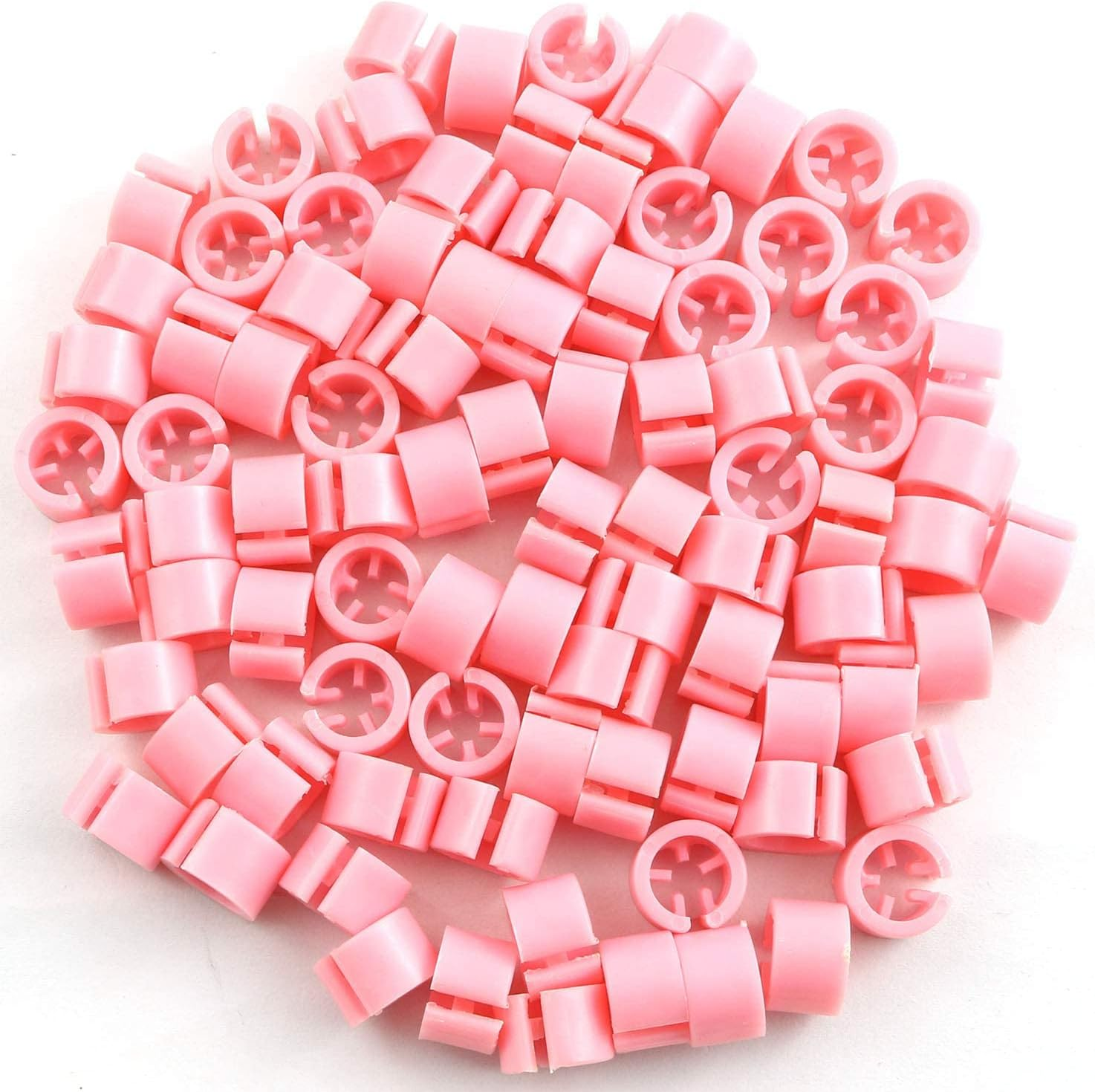 100Pcs Blank Hanger Size Markers Tags Garment Clothing Clothes Snap Labels Accessories, Pink