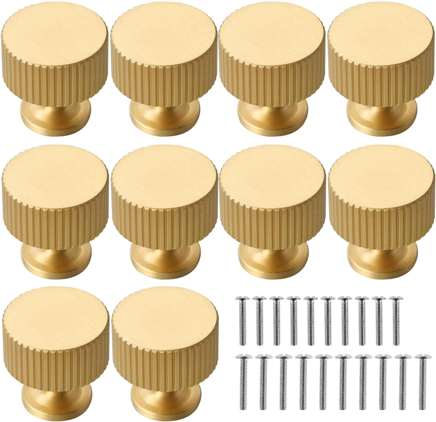 10Pcs Drawer Knob Gold,Drawer Knob Pull,Round Knob Drawer Pulls,Kitchen Drawer Pull,Cabinet Drawer Pull,Gold Knob,Single Hole Cabinet Pull for Closet Drawer Dresser
