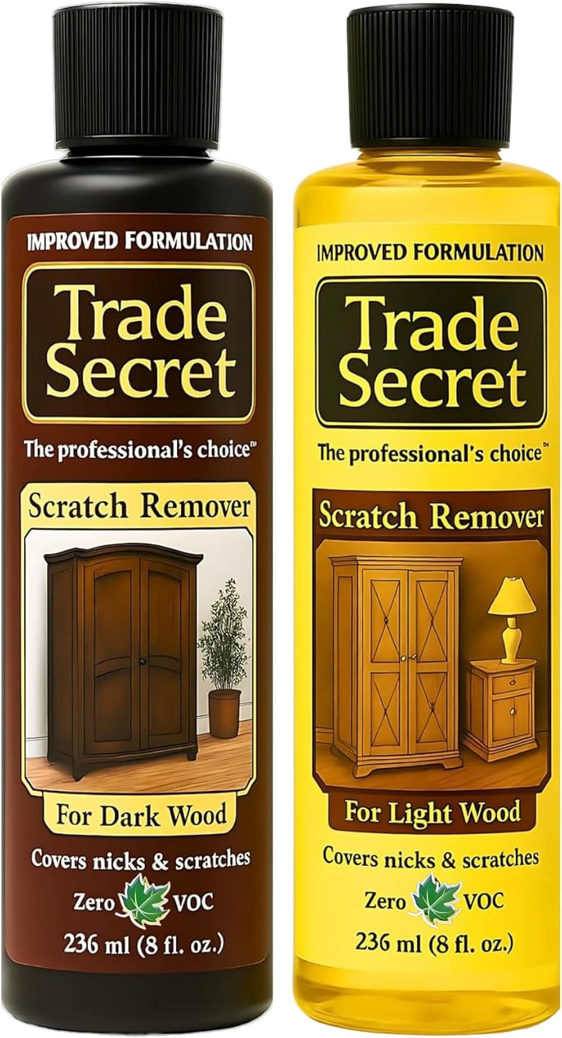 Trade Secret Wood Scratch Remover 2 Pack, Light and Dark, 8 Oz, 2 Count