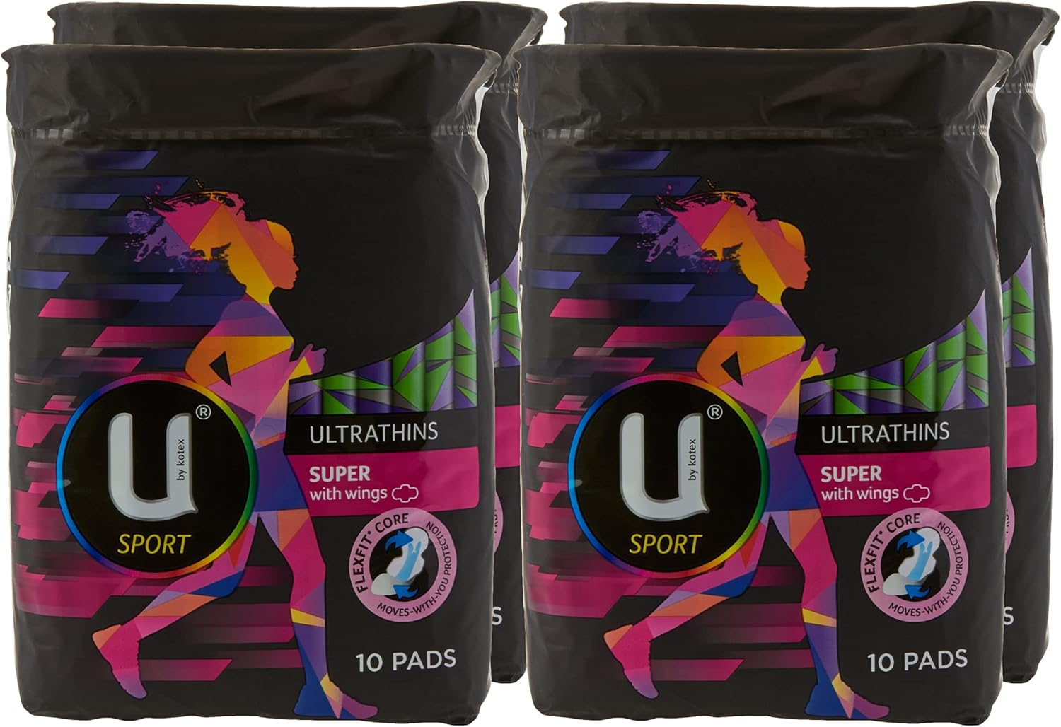 U by Kotex Sport Ultrathin Pads Super with Wings 10 Pack - Picture 9 of 13