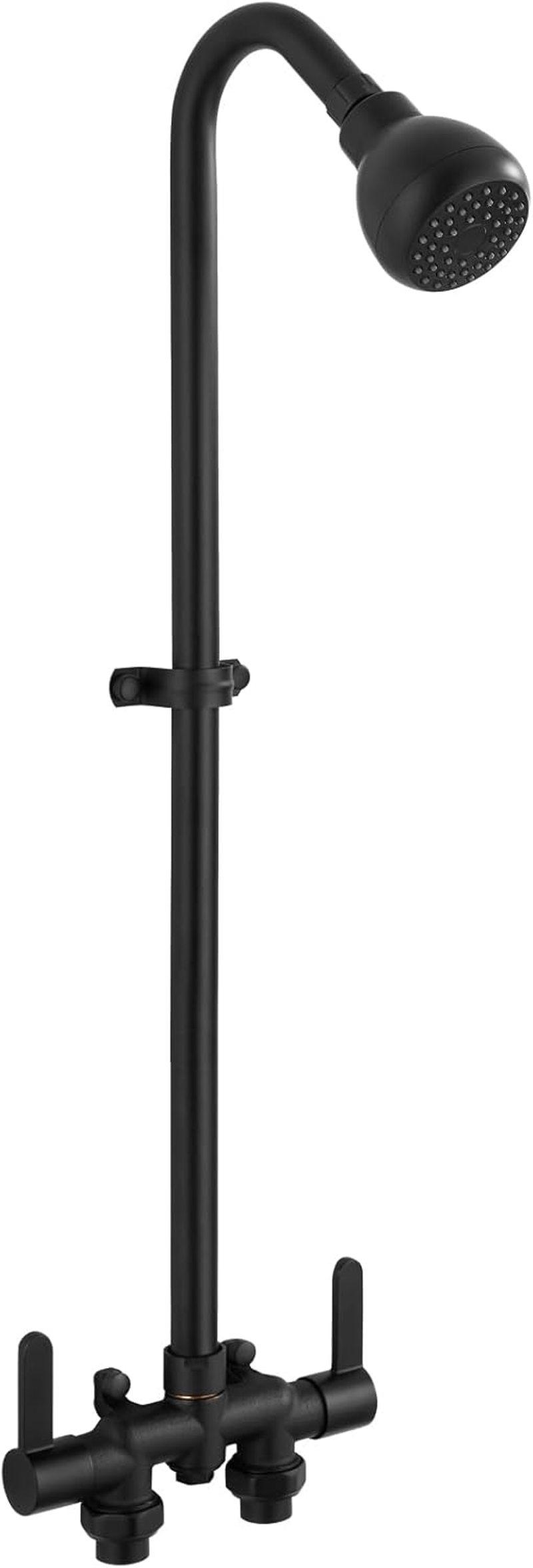 Outdoor Shower Fixtures Kit Faucet System 3 Inch Center with Matte Black