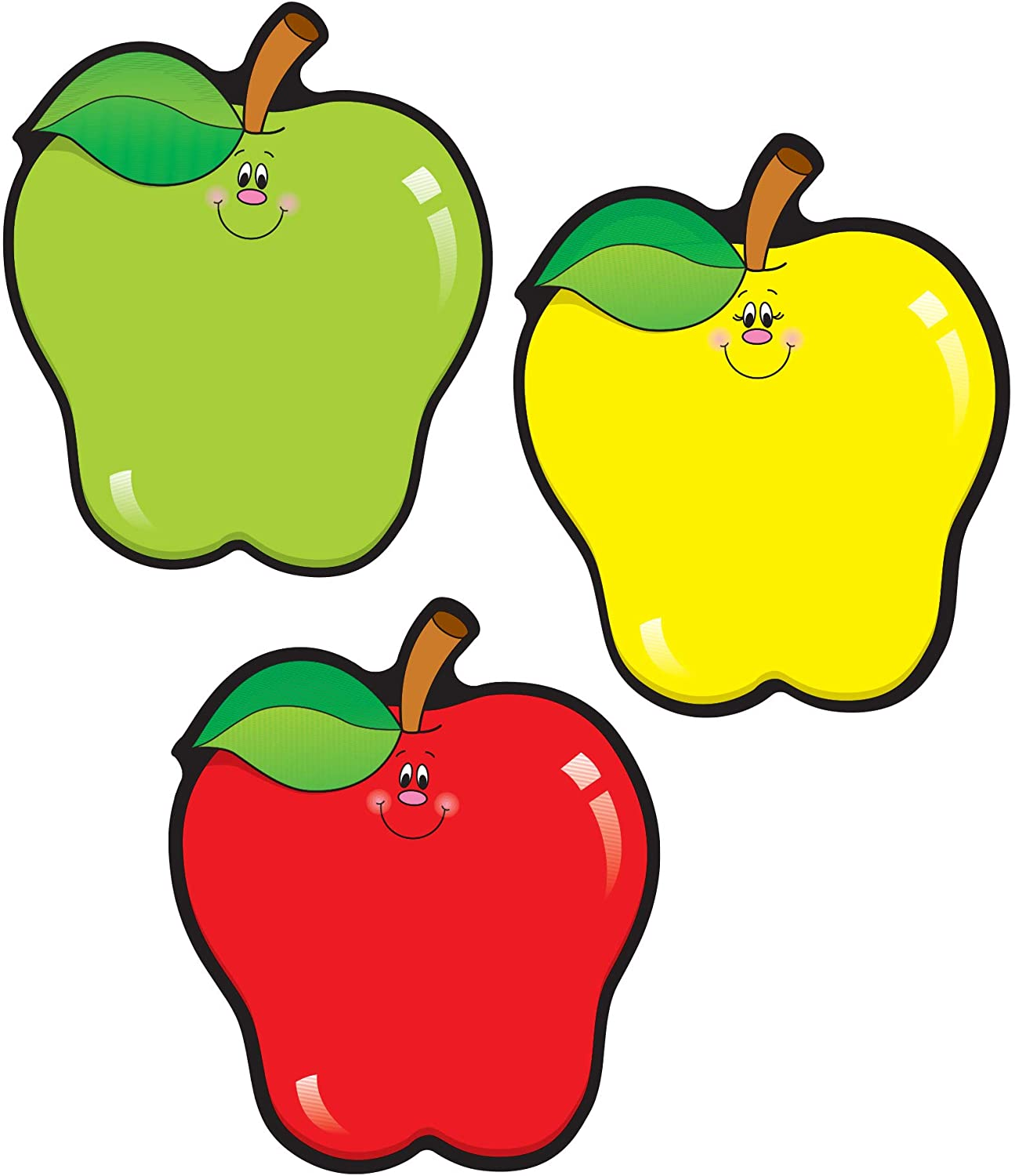 36 Pc Apple Bulletin Board Cutouts Red Yellow Green Fall Classroom Back to School