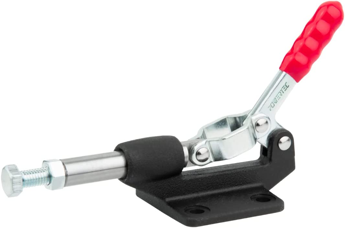 POWERTEC Push Pull Toggle Clamp, 500Lbs Holding Capacity, 305CM Quick Release Push Pull Lever Clamp, Stroke Clamp for Welding, Woodworking Jigs and Fixtures, Pocket Hole Jigs, CNC (20318)