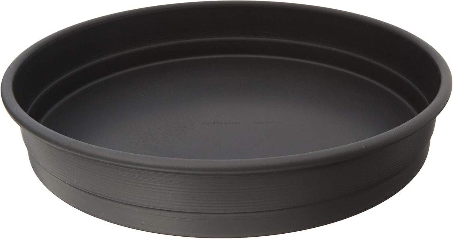 Chicago Style Deep Dish Stacking Pizza Pans, Pre-Seasoned Tuff Kote (1, 12 X 2.25 inch)