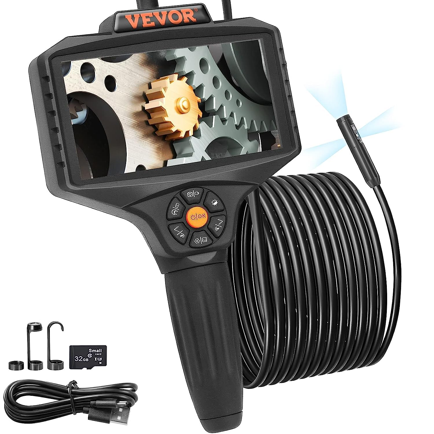 Triple Lens Inspection Camera with Light, 5