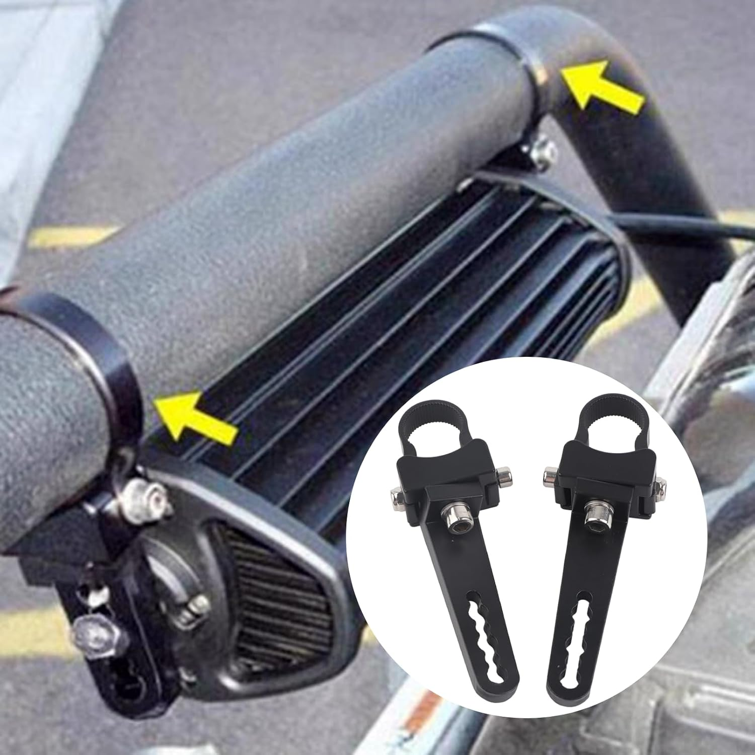 QANYEGN Automotive Work Light Mounting Brackets, Car Tube Clamp Mounting Brac... - Picture 8 of 13