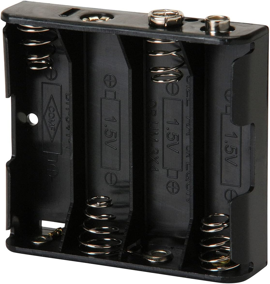 Battery Holder for 4 AA Batteries with 9V Snap Connector, Replacement Power
