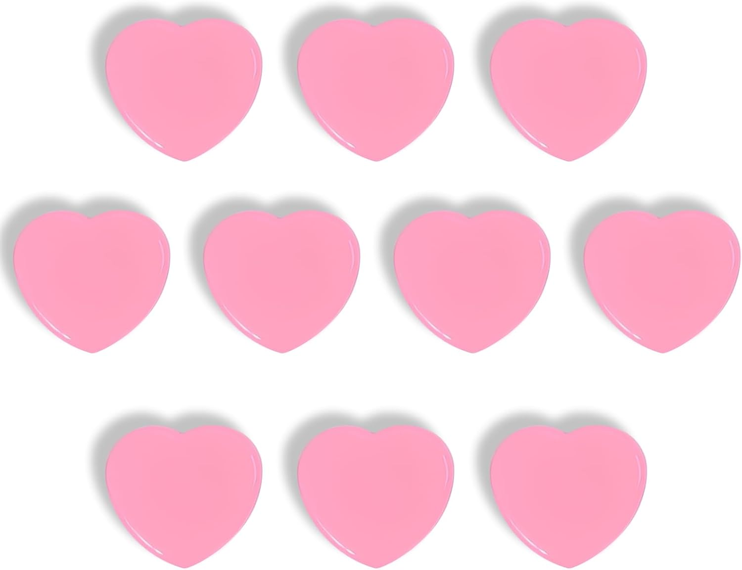 10PCS Fridge Magnets - Pink Heart Strong Magnets, Heavy Duty Small Mini Cute Refrigerator Magnets for Whiteboard, Locker, Kitchen, Office, School, Crafts, Classroom - Funny Dry Erase Magnet