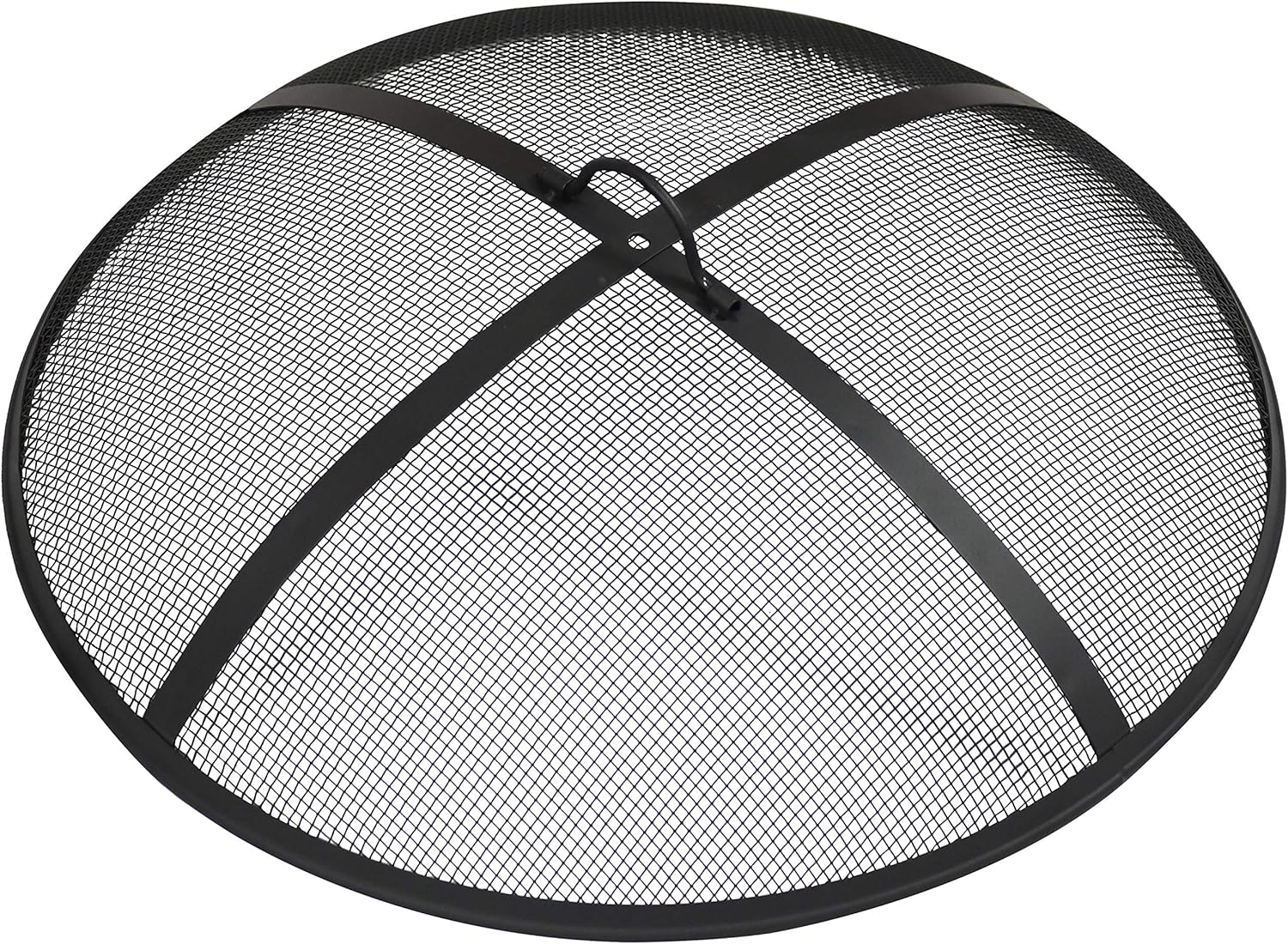 Sunnydaze Heavy-Duty Steel Mesh Fire Pit Screen - Fire Pit Spark Screen with Handle - 22-Inch Diameter