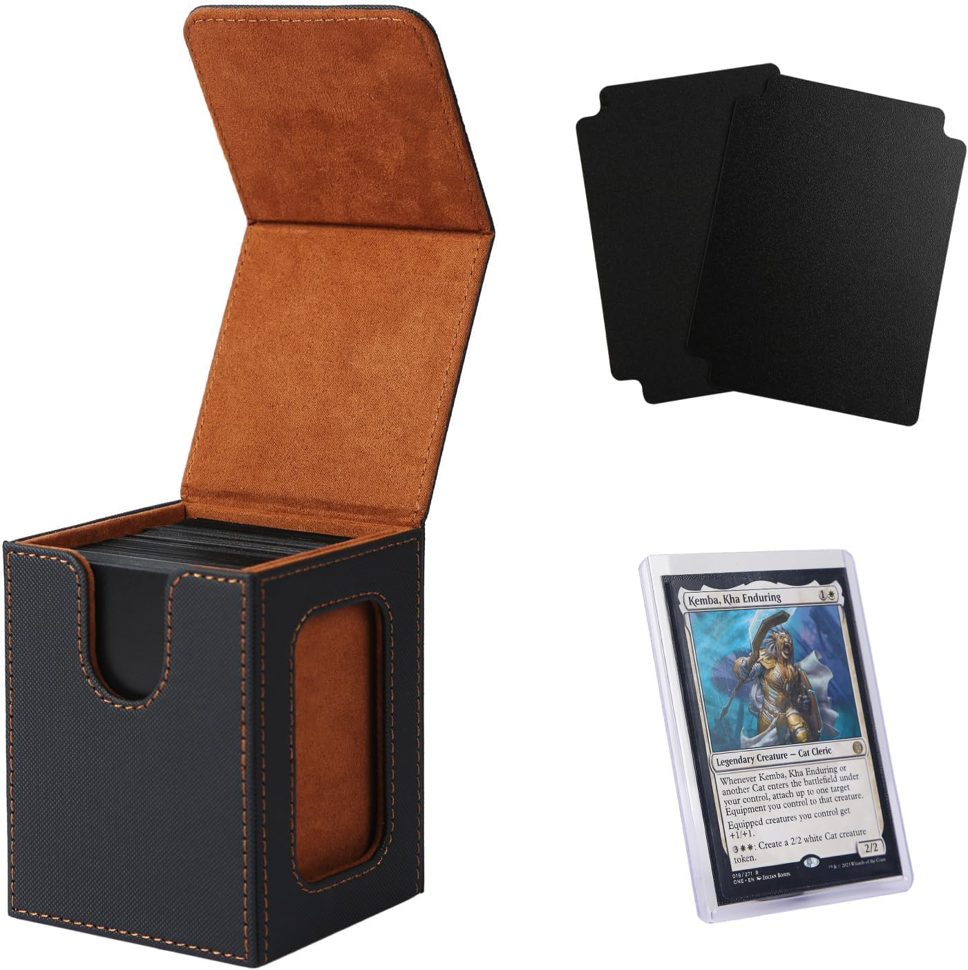 MTG Deck Box for Commander Display,Card Deck Box Fits 100 Double Sleeved Cards,