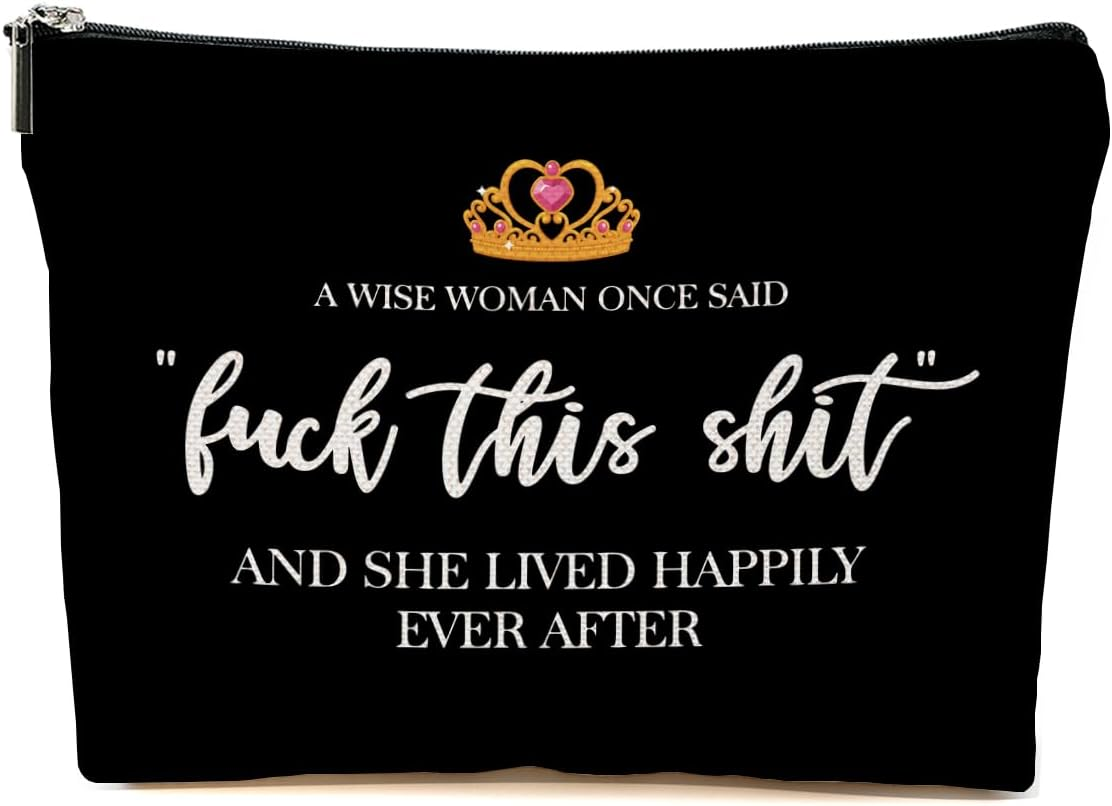 Funny Gifts for Women, Grandma, Strong Women Retirement Gifts Cool Gifts for Coworkers, Hostess Gift Ideas Gag Gifts Birthday Girls Weekend Fun Gifts Makeup Travel Bag Inspirational Cosmetic Bag