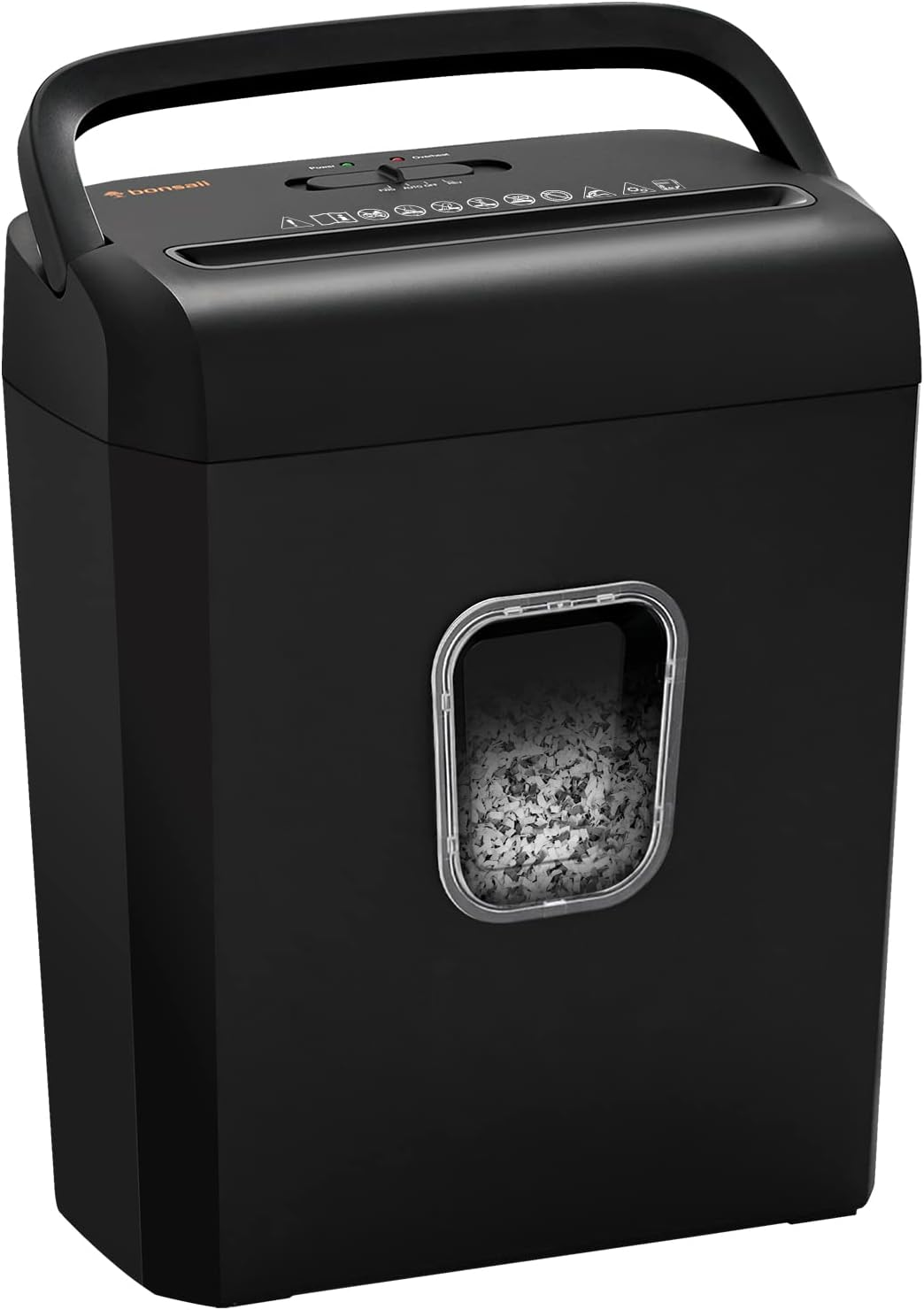 6-Sheet Micro-Cut Paper Shredder, P-4 High-Security for Home & Small Office Use, Shreds Credit Cards/Staples/Clips, 3.4 Gallons Transparent Window Wastebasket, Black (C234-A)