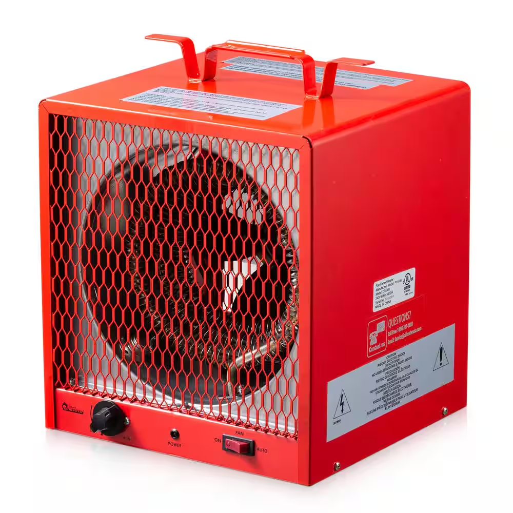 Industrial 240-Volt 5600-Watt Electric Portable Garage Workshop Heater Product with Thermostat