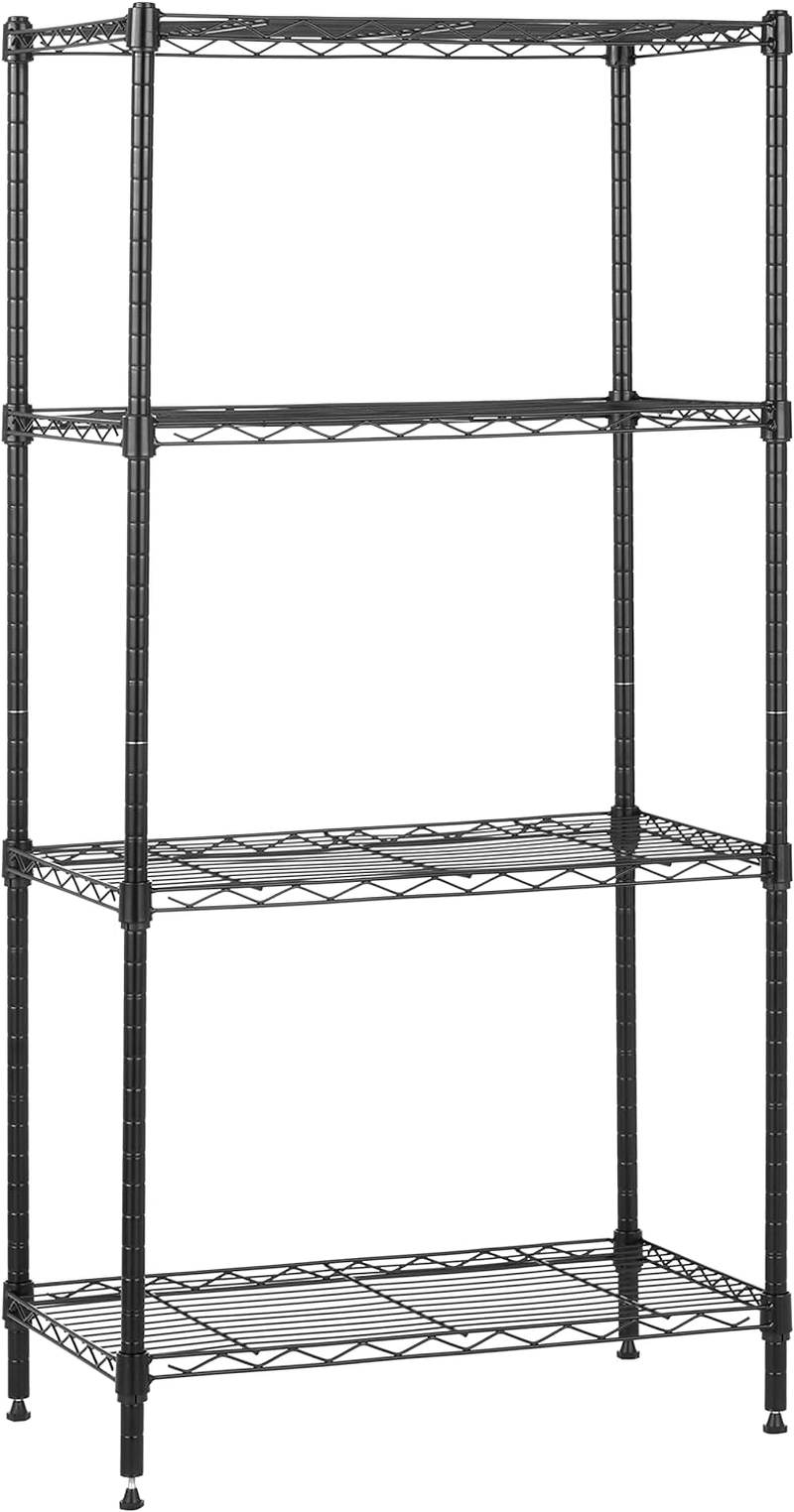 4-Shelf Steel Wire Storage Shelves for Garage, Adjustable Metal Shelving Unit, 200 Lbs per Shelf, 23.2