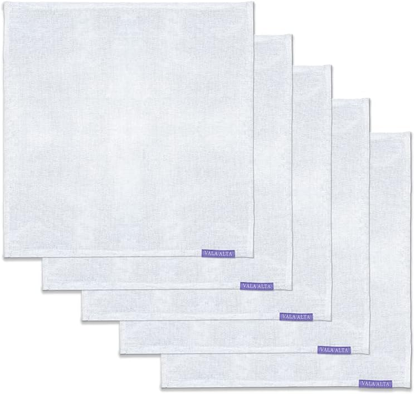 Irish Linen Handkerchiefs - Made in USA - 12” X 12” - 2 Year Guarantee - 5 Pack - Mens & Womens Handkerchiefs