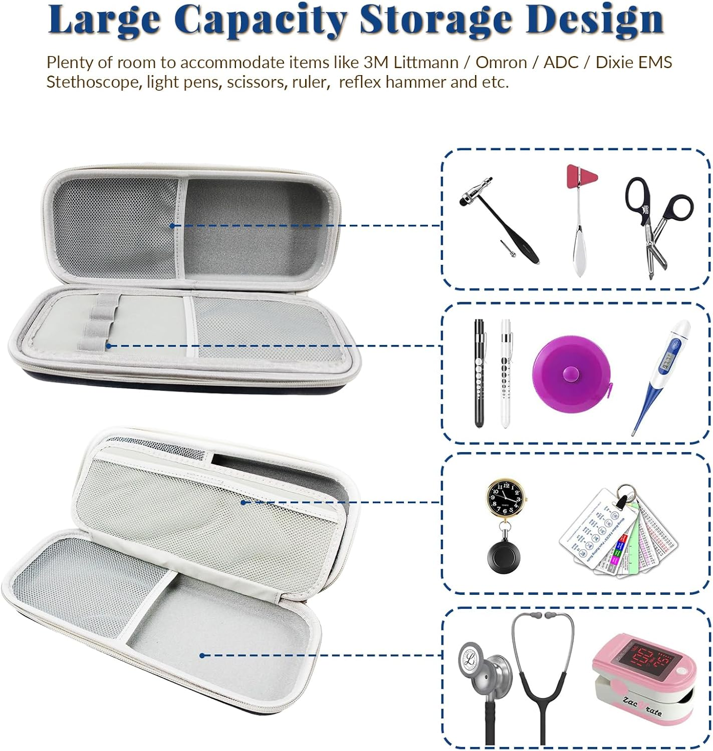 Stethoscope Case for 3M Littmann Classic III, Lightweight II S.E, MDF Acousti... - Picture 3 of 14