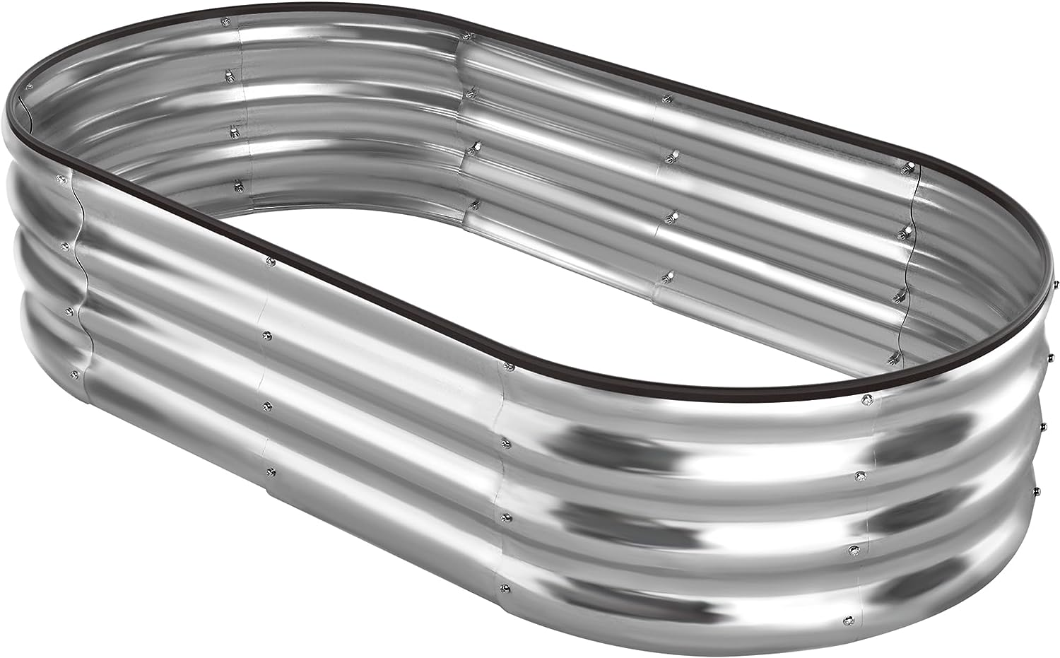 ENJOYBASICS Raised Garden Bed Kit, Galvanized Raised Planter 4X2X1Ft Box Outdoor for Vegetables, Large Bottomless Metal Raised Bed for Gardening, Herb, Growing Fruits, Flower
