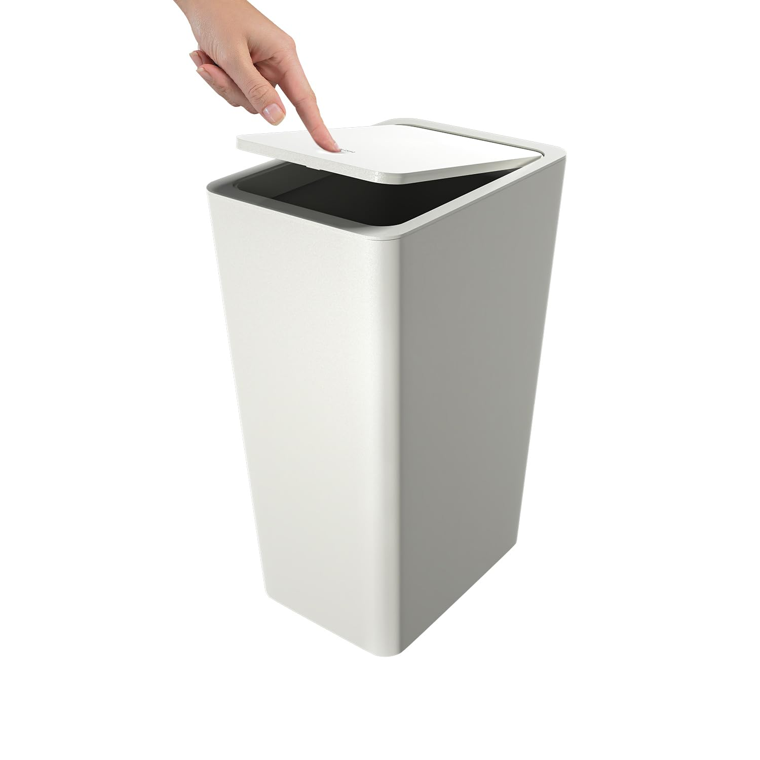 Caunedy Bathroom Small Trash Can with Lid,10L Slim Bathroom Bin with Pop-Up L... - Picture 9 of 14