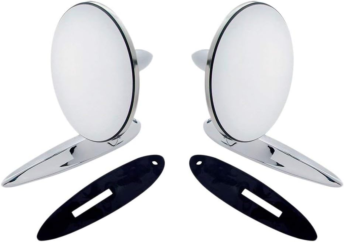 thumbnail image 2 of United Pacific 110745 Stainless Mirror Set For 1955-57 Chevy Passenger Car (2 Pack) 2 of 5