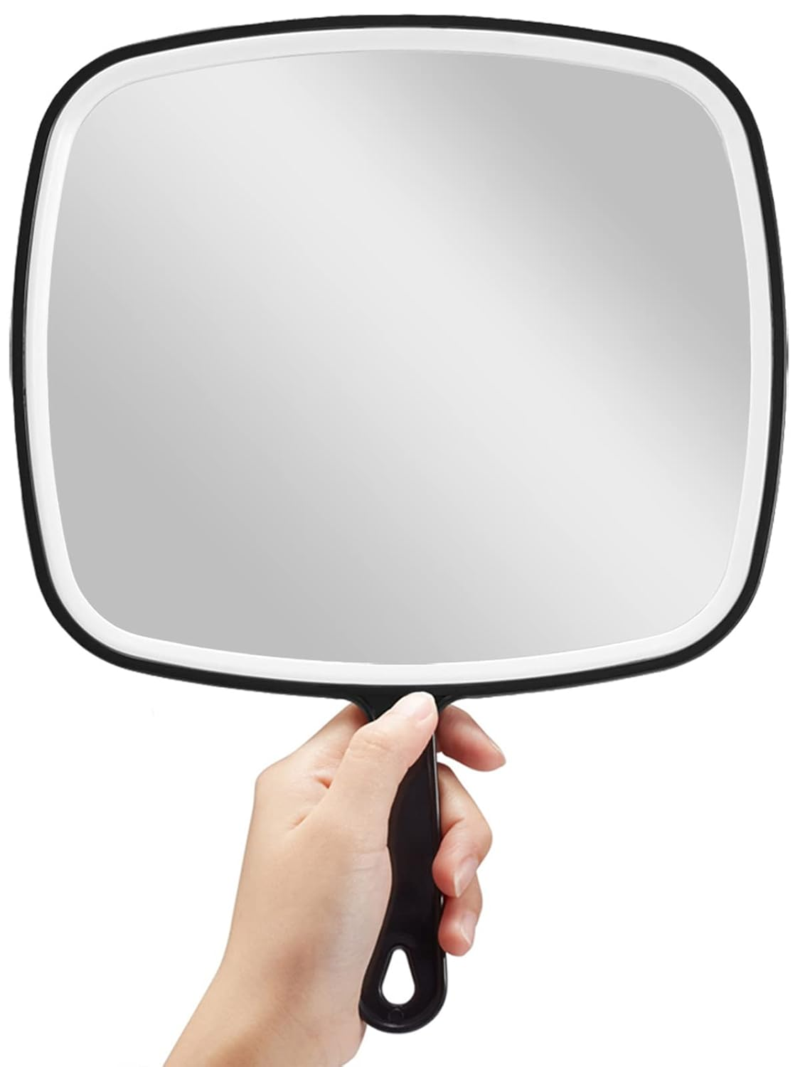 OMIRO Hand Mirror, Extra Large Black Handheld Mirror with Handle, 9