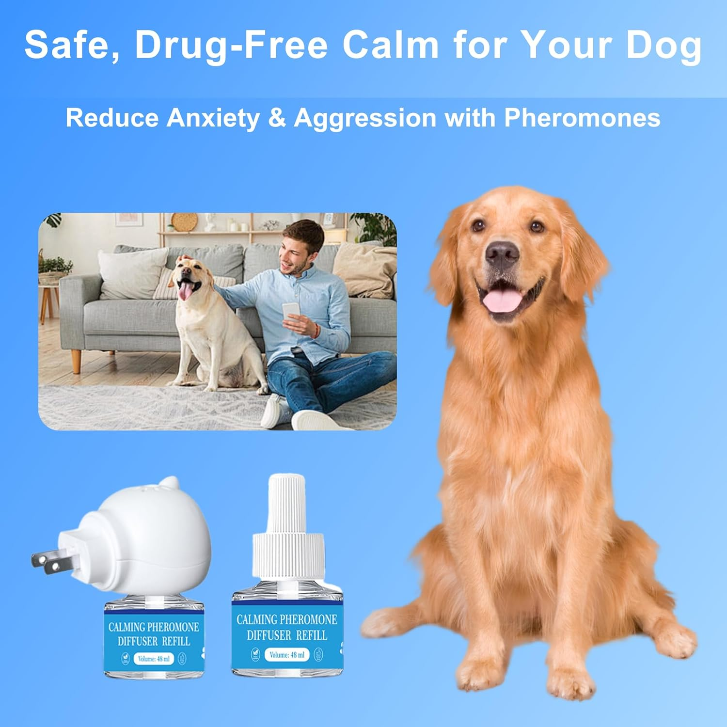 Therapet MD Dogs Diffuser, Dog Pheromone Calming Diffuser Plug-in Kit | Cover... - Picture 3 of 12