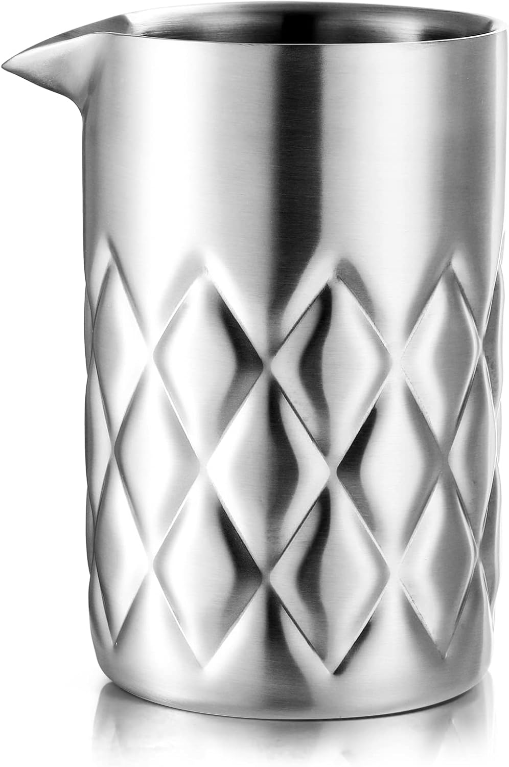 Cocktail Mixing Glass, 18 Oz Stainless Steel Martini Stirring Glass, Double Walled Bar Mixing Pitcher, Cocktail Beaker, Seamless Glass Shaker With Weighted Bottom, Mixing Glass for Bartenders