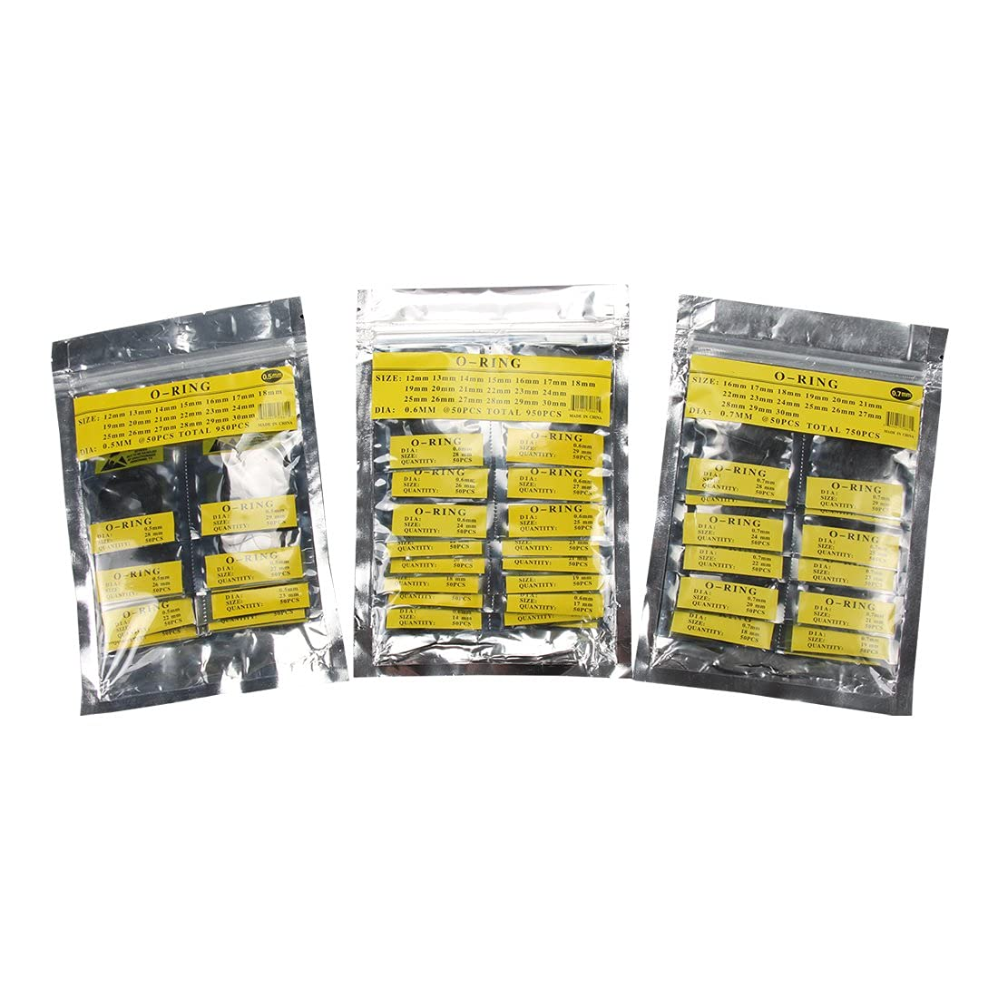 750Pcs O Ring Watch Back Gasket Rubber Seal Washers Set Watch Gaskets Kit Replacement O-Rings for Watch Backs Size 16-30Mm,0.7Mm