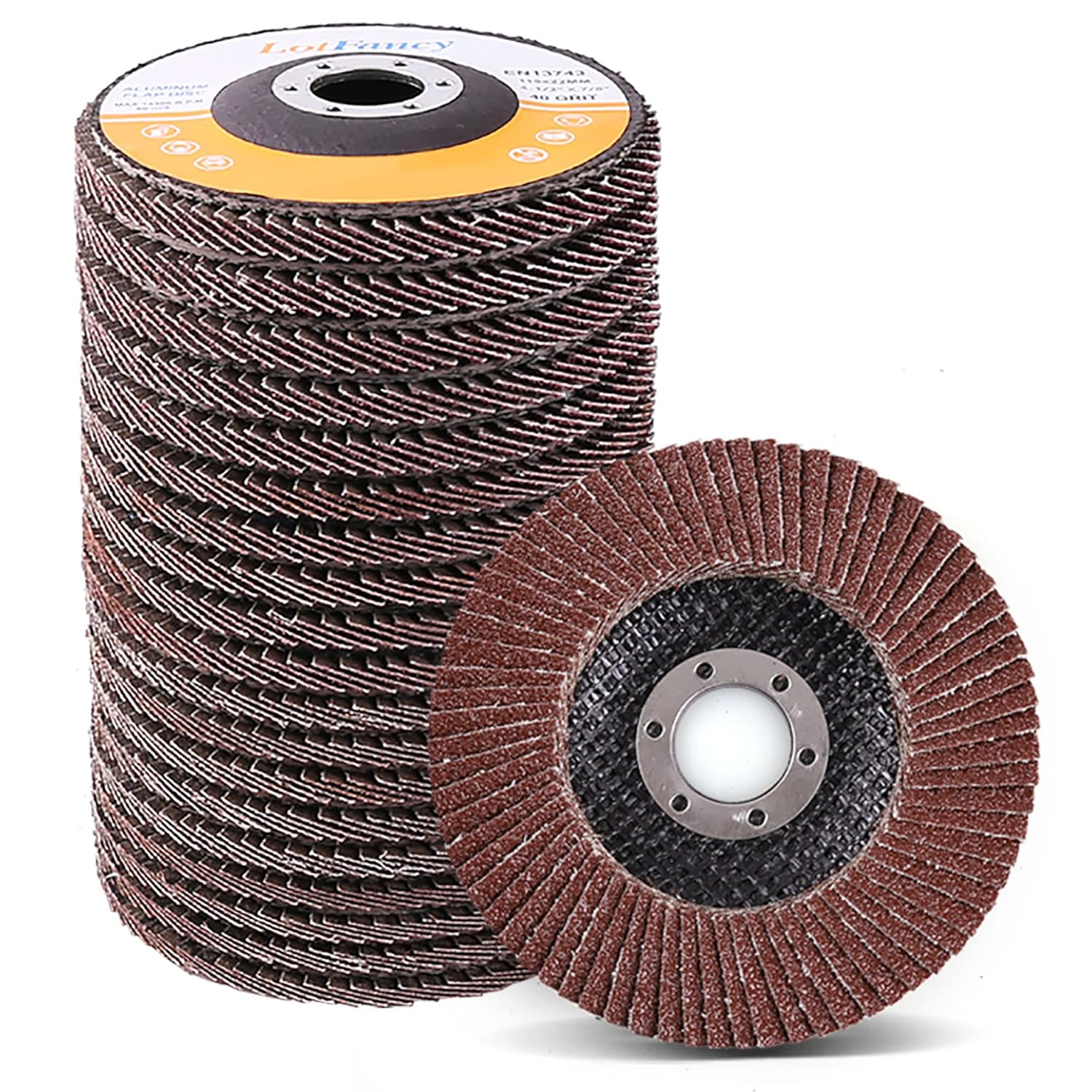 Discos de Laminas 4 1/2PARA Amoladora Angular 20 Piezas Disco de Lijado de Grano
