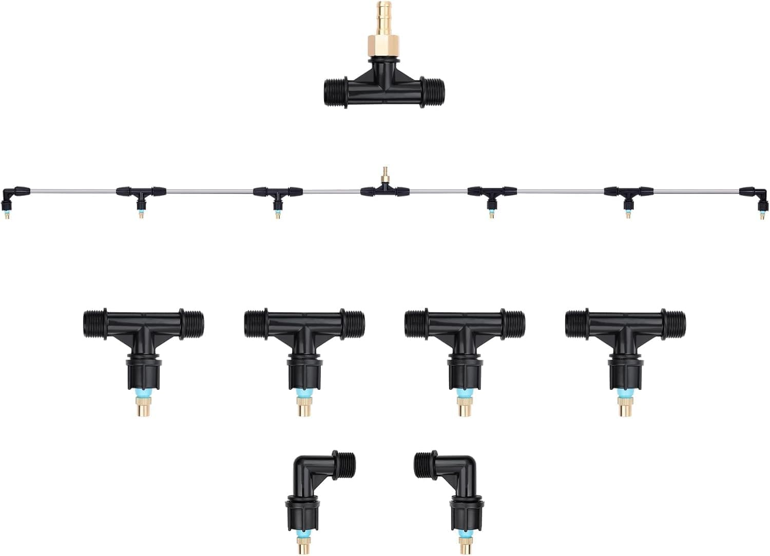 Metal 6-Nozzle Poly Boom Wand with 3/8