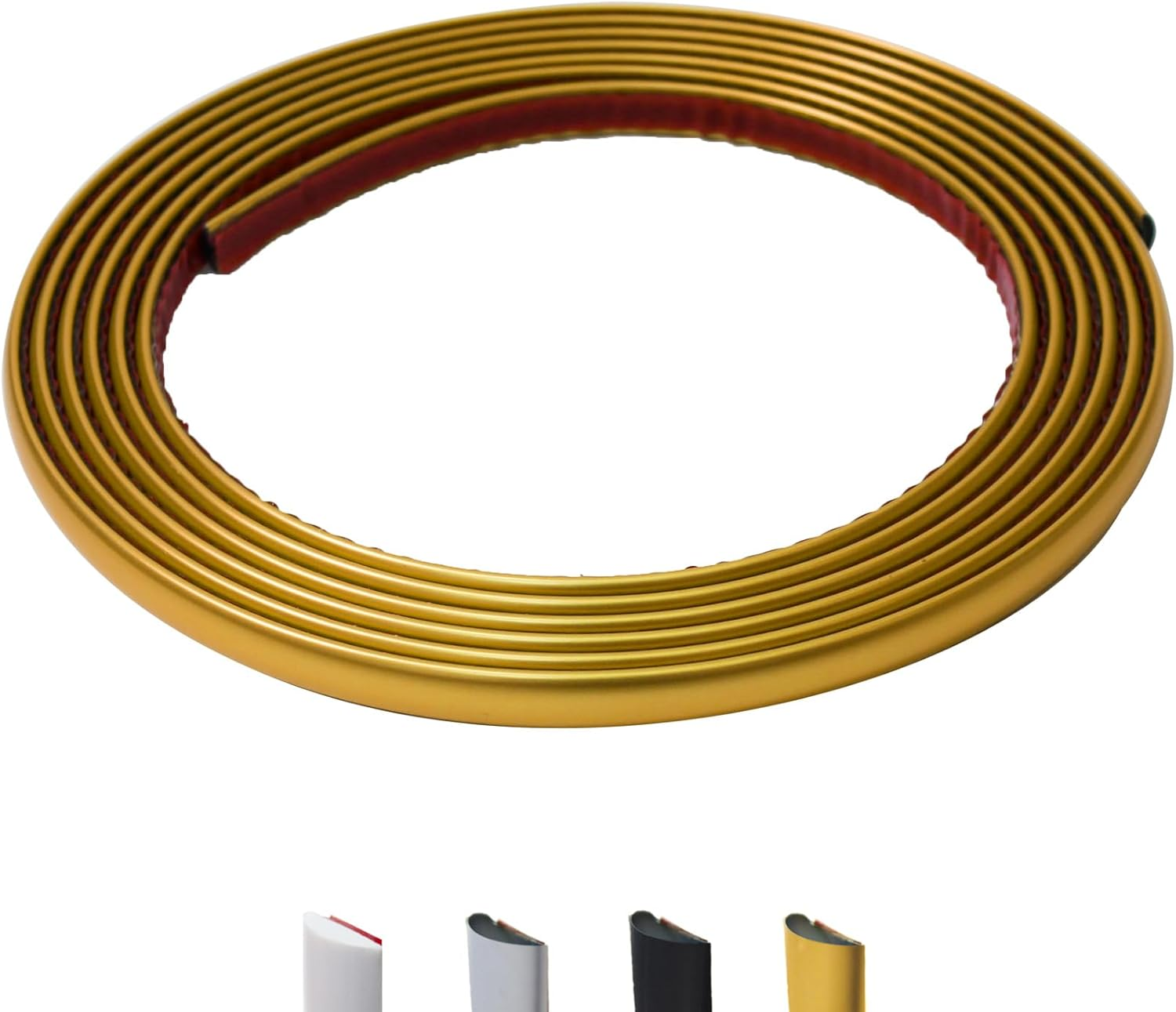 9.8 Ft Matte Gold Peel and Stick Wall Molding Trim for Backsplash and Frames