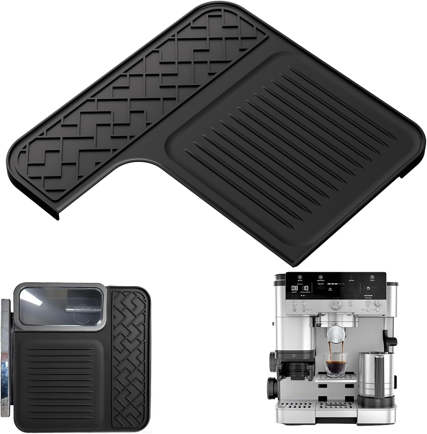 Mat for Ninja Luxe Espresso Coffee Machine ES601 (Black) | Silicone Top Mat Accessories for Ninja Luxe Cafe, Protects Top Surface, Anti-Slip, Waterproof, Heat-Resistant