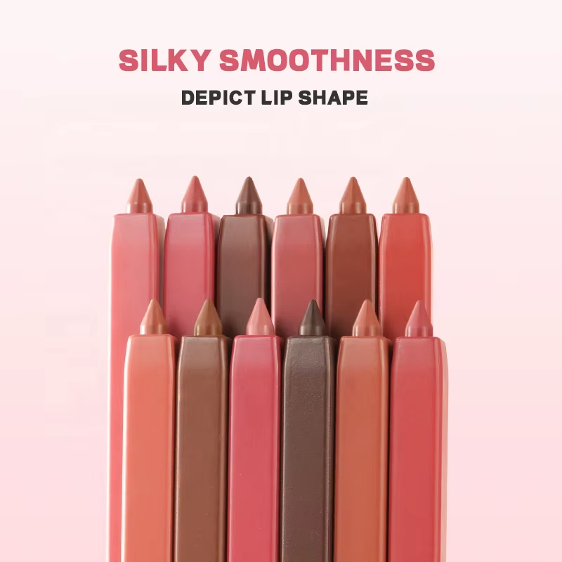 Custom Logo Wholesale Cosmetic Lip Liner Best Selling Long Lasting Waterproof Lip Liner Pencil Private Label Creamy Lipliner Set