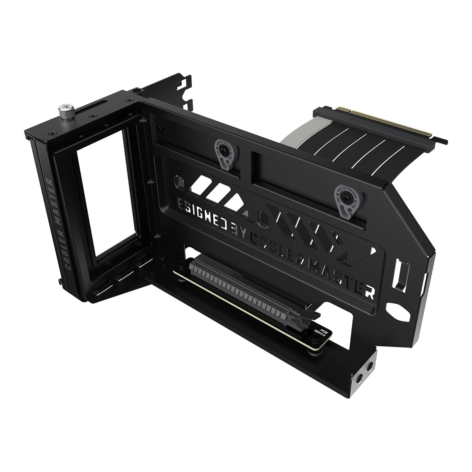 Masteraccessory Vertical GPU Card Holder Kit V3 Black, Premium Riser Cable PCI-E 4.0 X16-165Mm, Pcie 3.0 Compatible, Adjustable Length for E-Atx|Atx|Micro ATX Case (MCA-U000R-KFVK03)