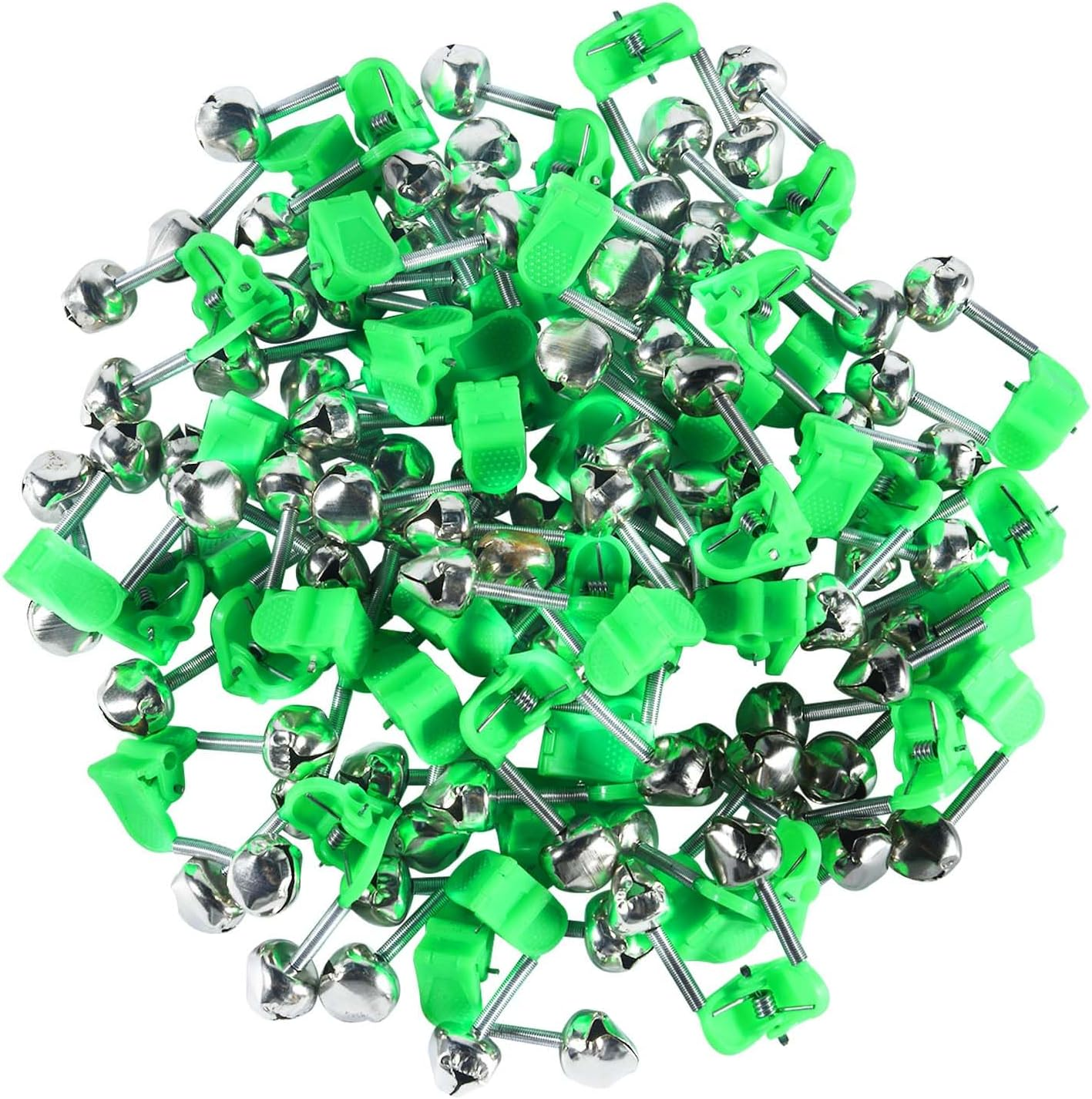 50 pinzas de plástico para campanas de pesca y alarmas para cañas de pescar