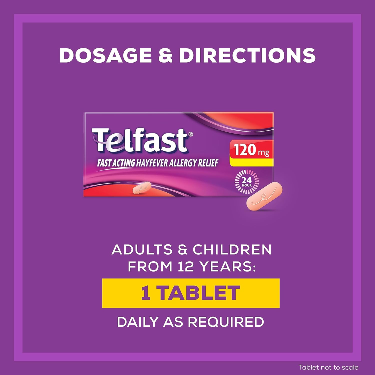 Telfast Hayfever Allergy Relief 120mg, Non-Drowsy, for Sneezing, Runny Nose, ... - Picture 7 of 15