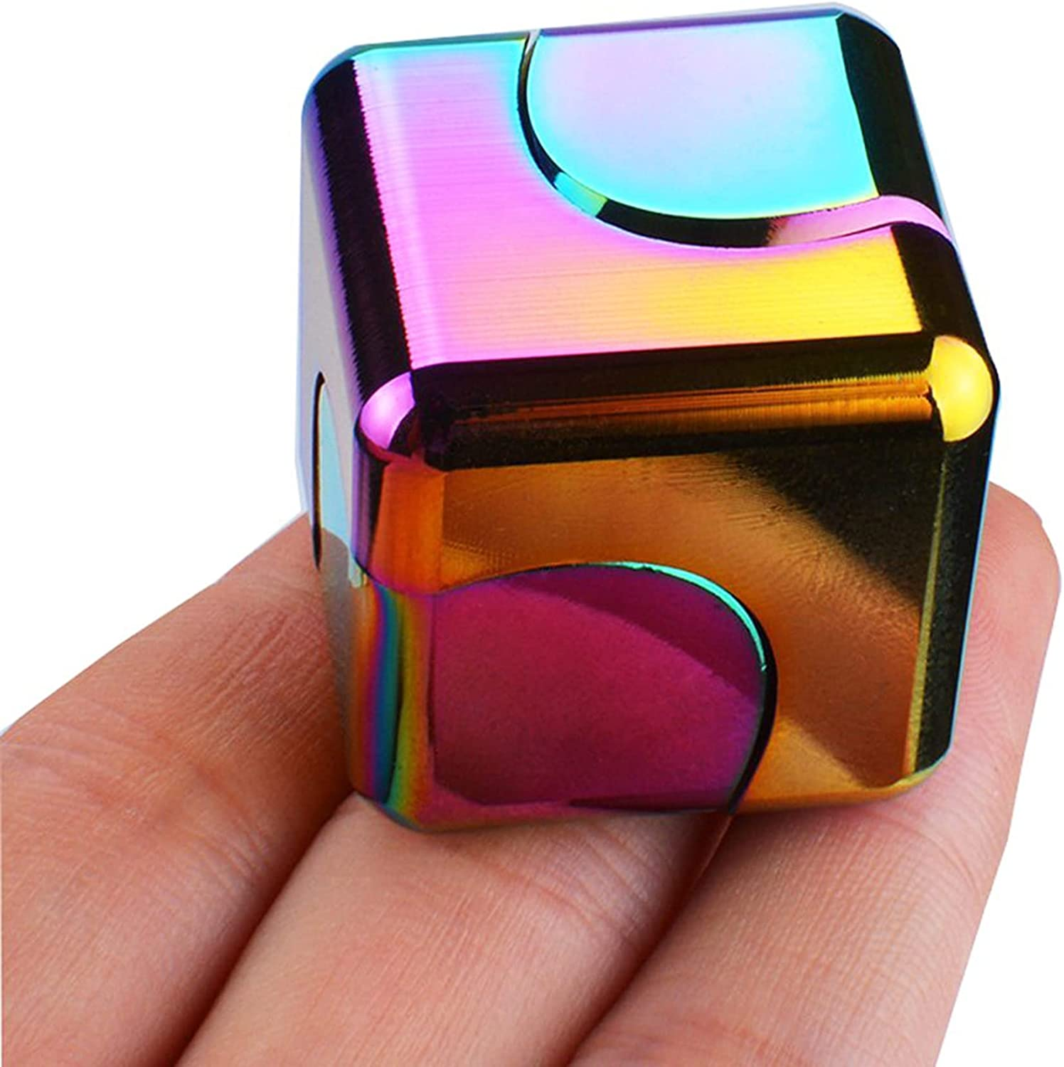 Fidget Spinner Toys Cube Adults, Christmas Stocking Stuffers for Teen Metal Cool Stuff Desk Gadgets Office Toy Small Anxiety Figette Sensory Toy ADHD Tool Fingears Figet Stress Valentine Gift for Boys