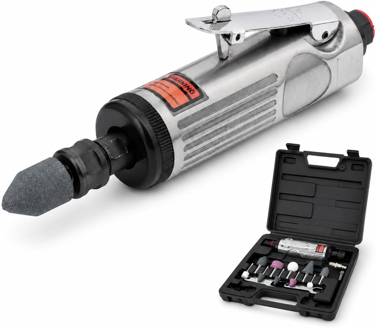 ORAZIO Air Die Grinder Kits 16Pcs, Pneumatic Mini Straight Grinder  
